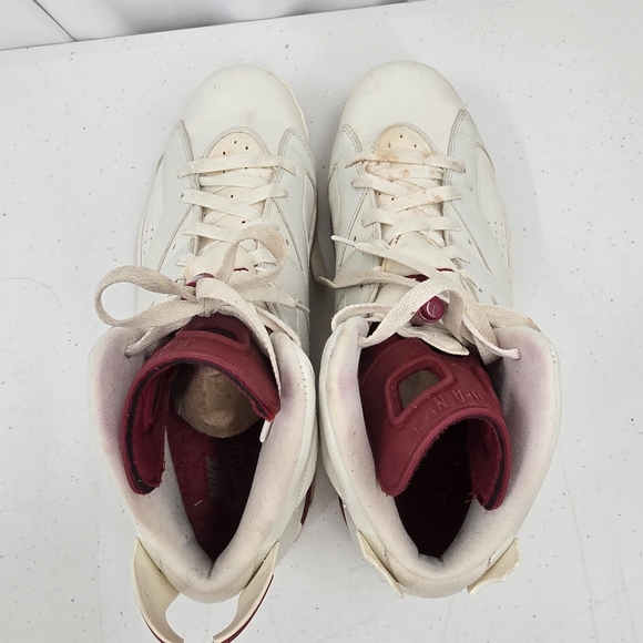 Jordan 6 Retro Nike Men’s Size 13 384664-116 White Maroon No Box *Read Descript* main image 8